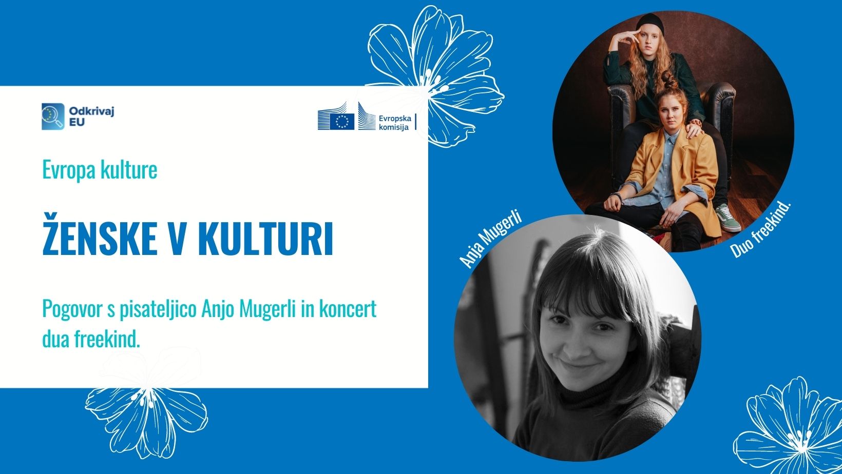 Odrivaj EU: Pogovor z Anjo Mugerli in koncert dua freekind.