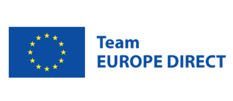 Team Europe Direct (Zastava EU, zraven pa napis)