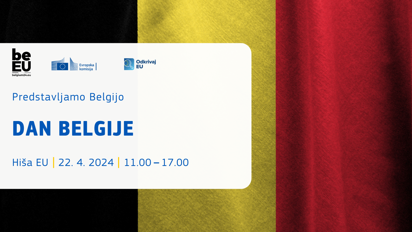 Dan Belgije- upodobljen črna rumena in rdeča zastava Belgije