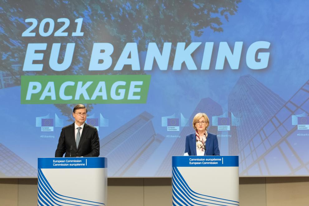Read-out of the weekly meeting of the von der Leyen Commission by Valdis Dombrovskis, Executive Vice-President of the European Commission, and Mairead McGuinness, European Commissioner, on the Banking Package 2021