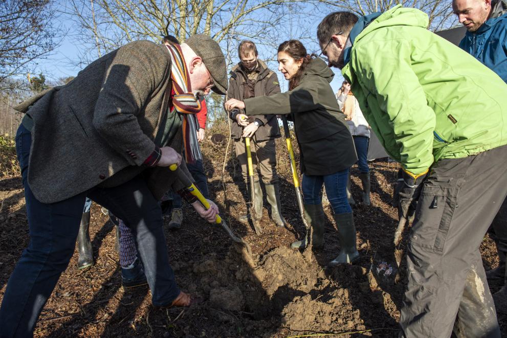 Participation of Frans Timmermans, Executive Vice-President of the European Commission, in a tree-transplanting event