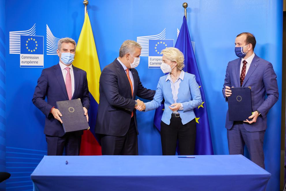 Visit of Iván Duque Márquez, President of Colombia, to the European Commission, and Signing ceremony of the Joint Declaration for a Dialogue on Environment, Climate Action and Sustainable Development between the European Union and Colombia