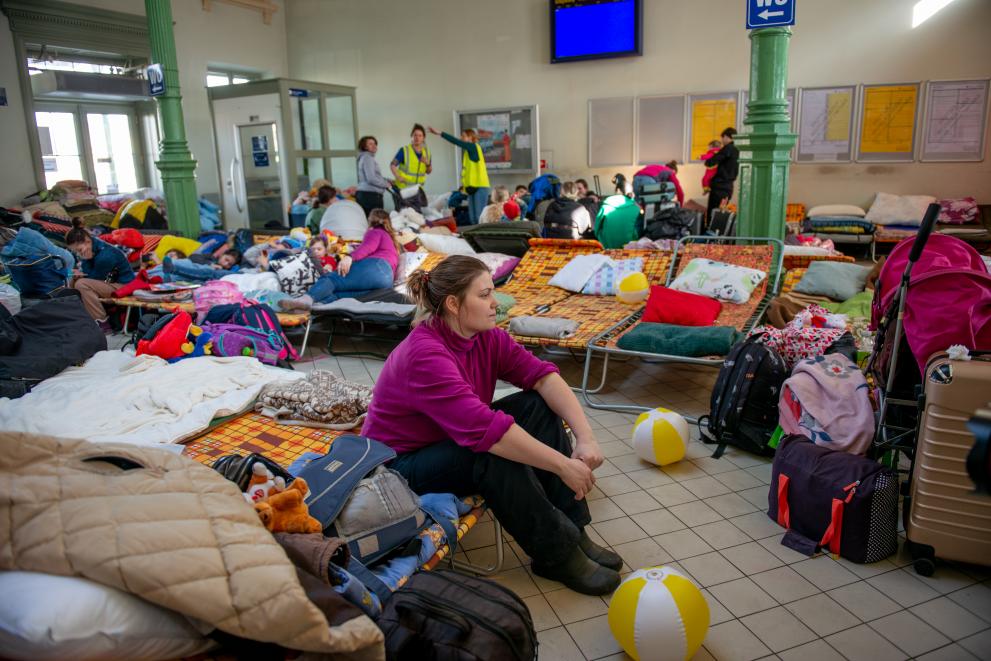 Reception points for Ukrainian refugees in Poland