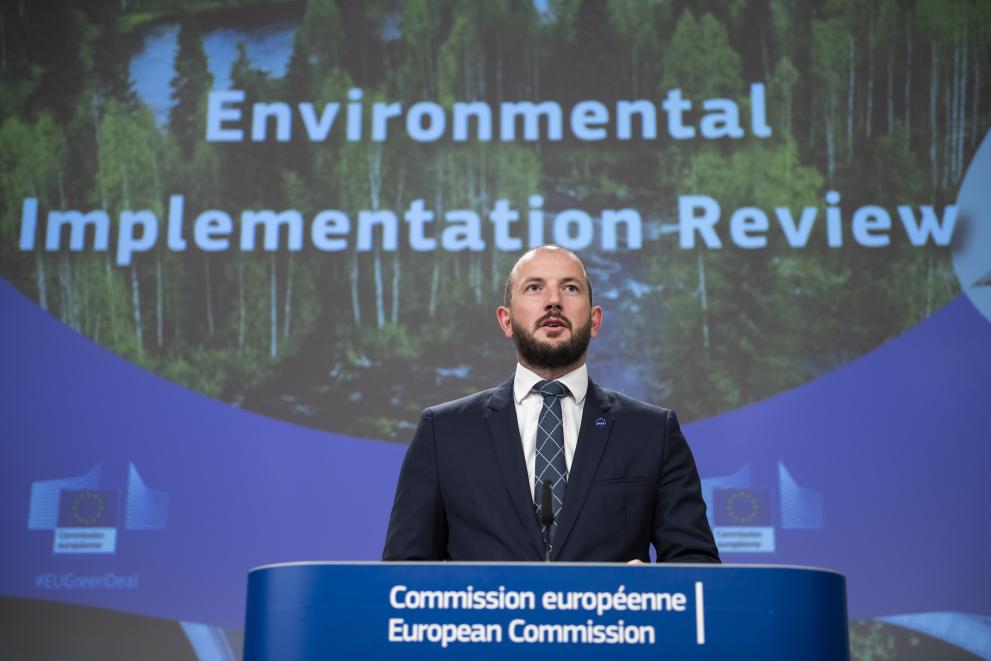 Press conference by Virginijus Sinkevicius, European Commissioner, on the Environmental Implementation Review