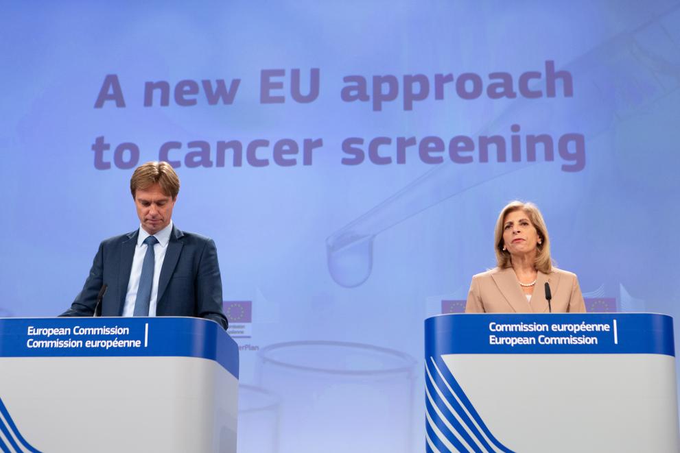 Press conference by Stella Kyriakides, European Commissioner, on a new approach to cancer screening