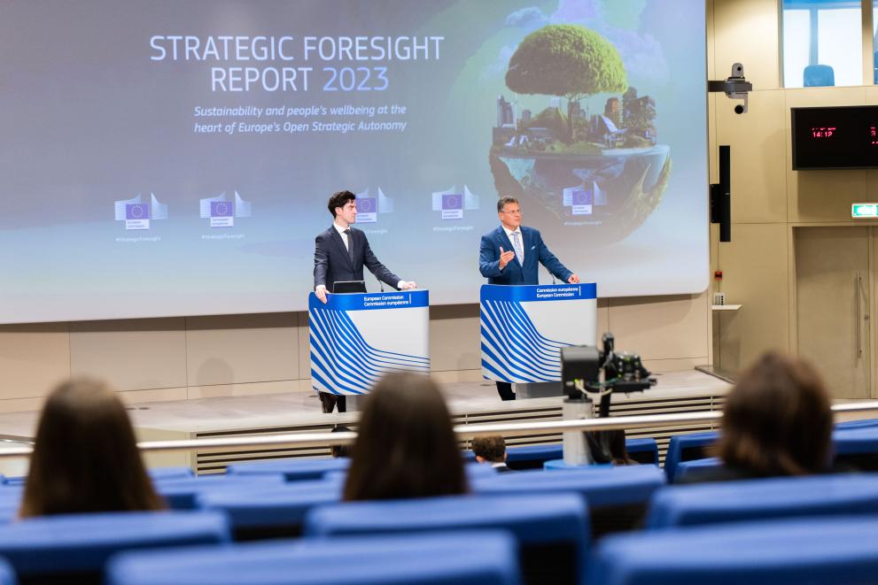 Press conference by Maroš Šefčovič, Vice-President of the European Commission, on the 2023 Strategic Foresight Report