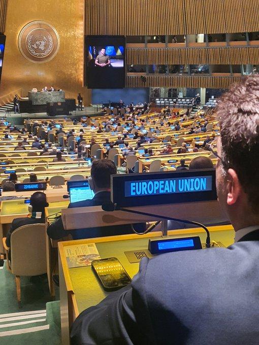 Delegacija Evropske unije na visoki ravni se ta teden udeležuje 77. zasedanja Generalne skupščine Združenih narodov v New Yorku. 