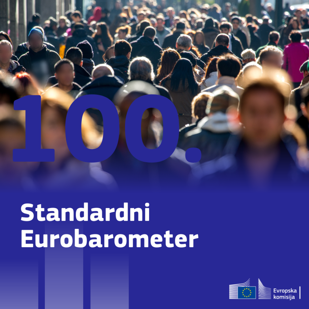 Evropejci še naprej odločno podpirajo Ukrajino  (Množica ljudi s pripisom Standardni Eurobarometer)