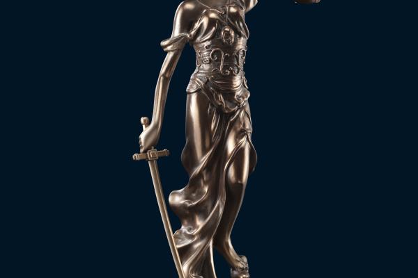 The statuette of Themis, goddess of divine justice